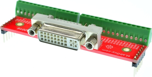 DVI-I Dual Link Female connector Breakout Board elabguy